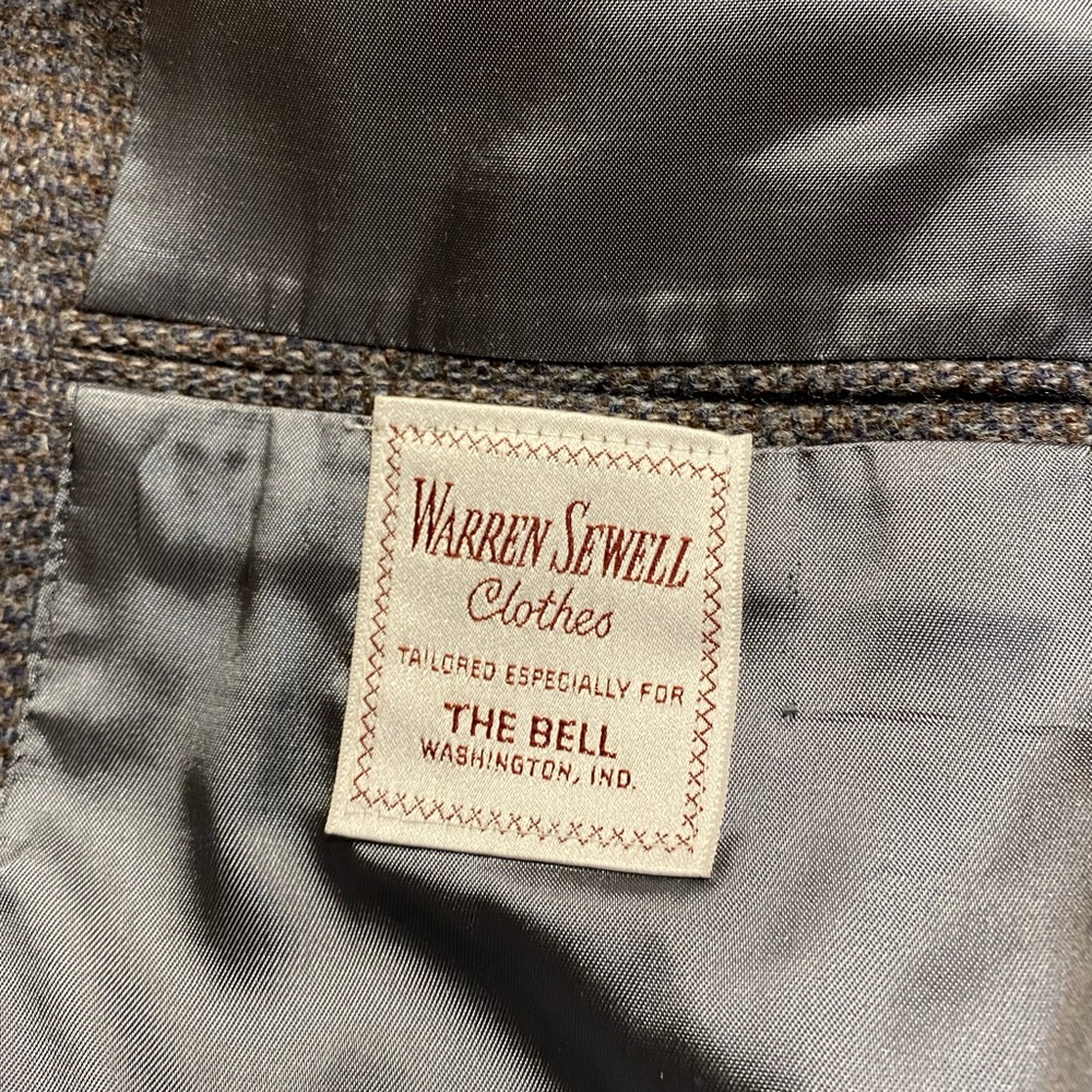 Warren Sewell vintage gray tweed wool suit sports jacket. 42R - Picture 4 of 12